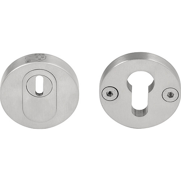 Massieve veiligheidscilinderrozet Piet Boon TWO PBVEIL-KT met kerntrekbeveiliging SKG*** mat RVS main product photo
