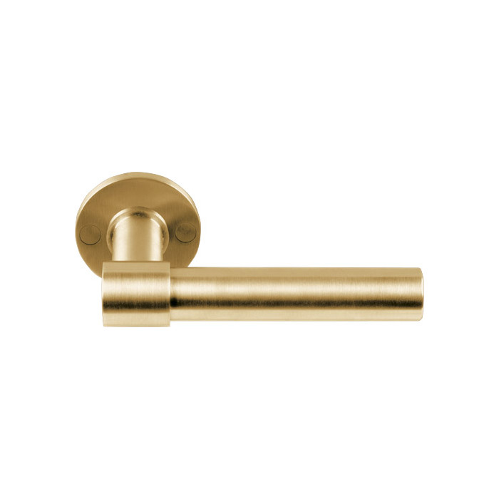 Deurkruk paar Piet Boon ONE PBL20XL/50 dubbel geveerd op rozet PVD mat goud RVS-304 main product photo