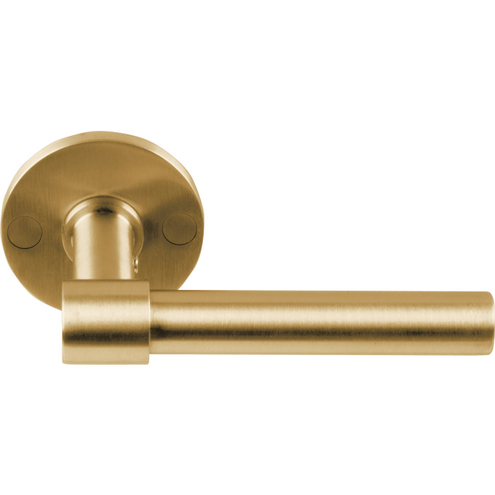 Deurkruk paar Piet Boon ONE PBL15/50 dubbel geveerd op rozet PVD mat goud RVS-304 main product photo