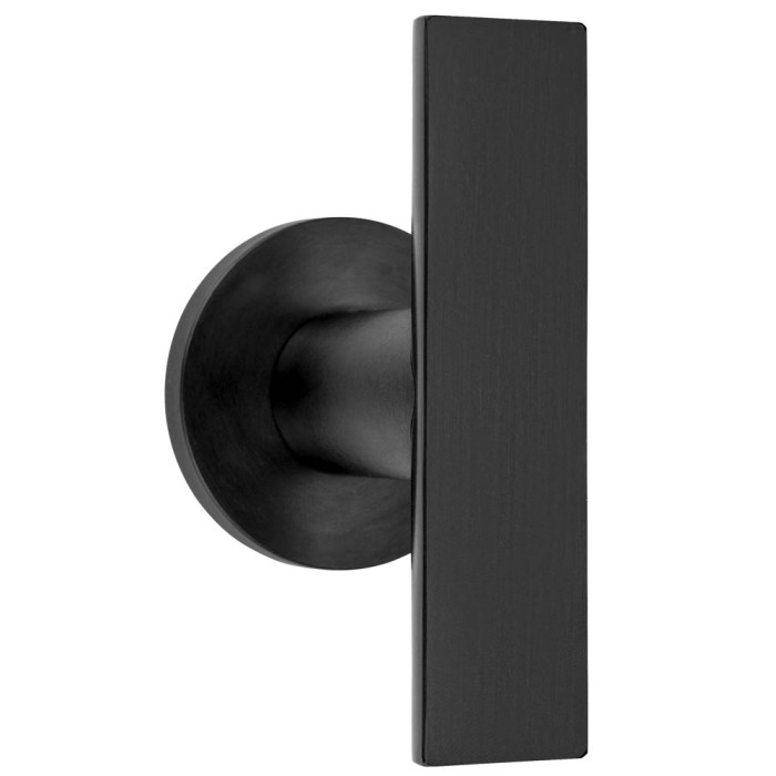 Voordeurknop Piet Boon ARC PBA200VA massief voordeurknop vast op rozet PVD mat zwart RVS-304 main product photo