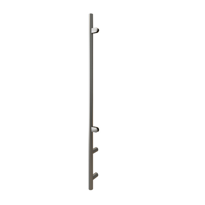 Mobiele balieschermpaal Xana linker staander RVS-304 messing mat main product photo