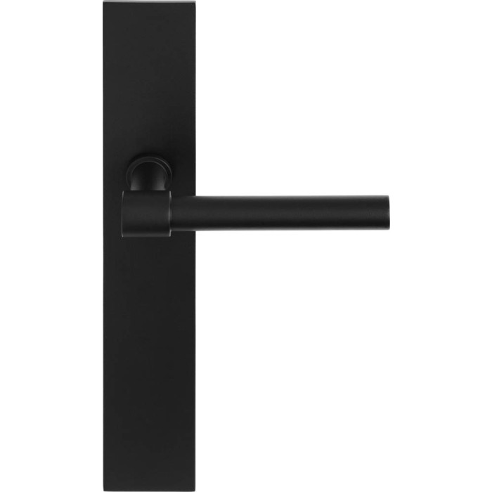 Deurkruk paar Piet Boon ONE PBL15XLP236SFC massief ongeveerd op schild blind mat zwart RVS-304 main product photo
