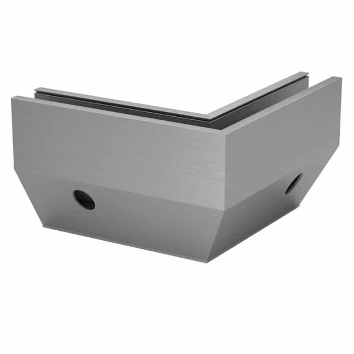 Hoekbevestiging Easy Glass Smart buitenhoek, zijmontage, model 8241, aluminium (geanodiseerd) main product photo