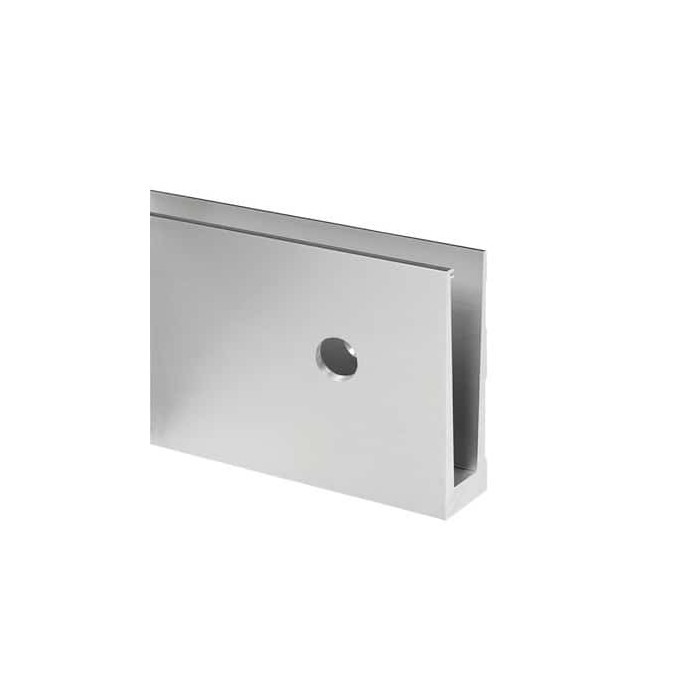 Easy Glass Slim vloerprofiel zijmontage 5000 mm model 8030 aluminium (geanodiseerd) main product photo