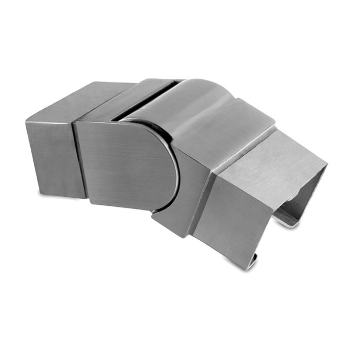 Hoekverbinder variabel (25°-55°) omlaag 60 x 40 mm verstelbaar RVS-316 mat geslepen model 6342 main product photo