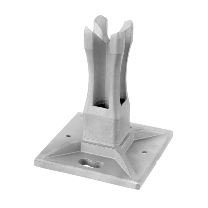 Bodemflens voor lijmverbinding koker 40 x 40 x 2,0 mm RVS-304 onbewerkt model 4942 main product photo