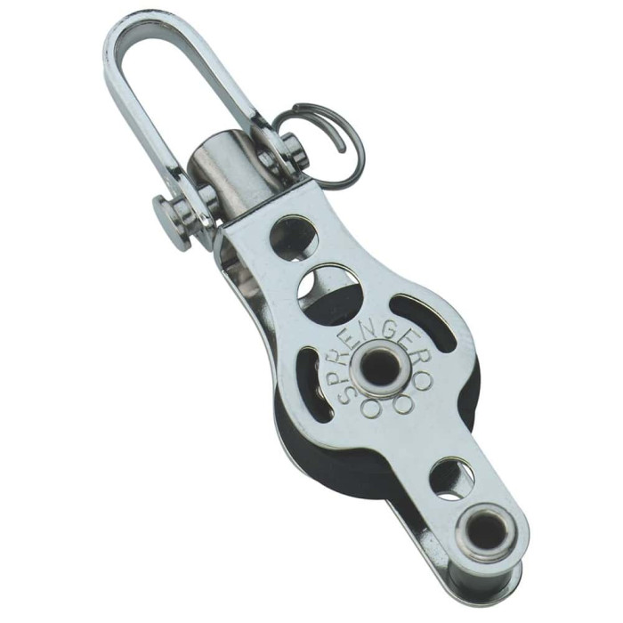 Spenger mini katrol met kogellager wartel en hondsvot Ø 19 mm touwmaat 6 mm RVS-304 main product photo