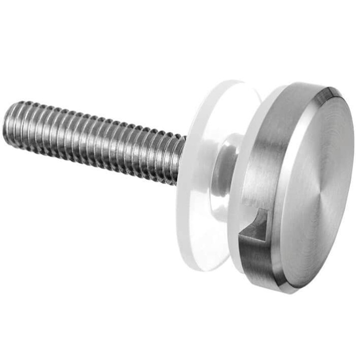 Glasadapter 30 mm vlak RVS-304 mat geslepen model 0740 main product photo