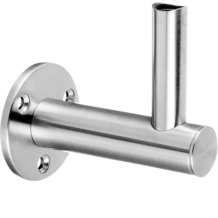 Leuninghouder verstelbaar voor wandbevestiging buis Ø 42,4 en Ø 48,3 mm RVS-304 mat geslepen model 0142 main product photo
