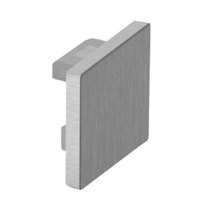 Vlakke eindkap voor u-profielbuis, 40 x 40 mm, Easy Hit, model 6734, onbewerkt aluminium main product photo