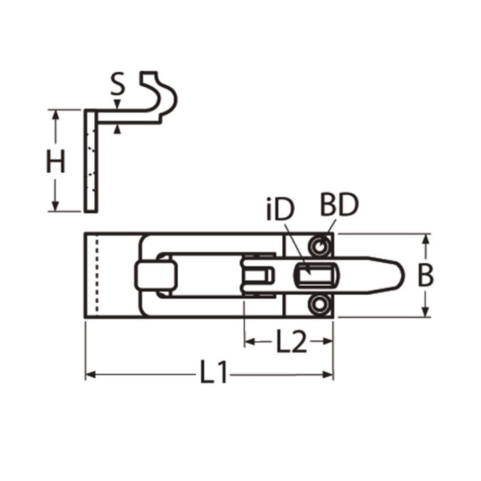 Bakskistsluiting 80 x 28 mm RVS-316 (A4) main product photo