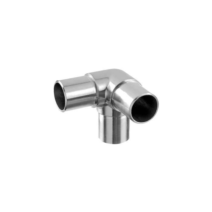 Hoekverbinder voor buis 48,3 x 2,6 mm vast RVS-316 mat geslepen model 0304 main product photo