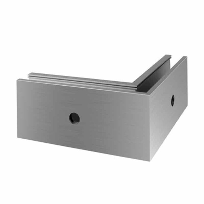 Hoekbevestiging Easy Glass Pro Inverse, zijmontage, model 8151, aluminium (geanodiseerd) main product photo