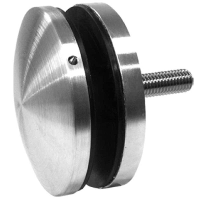 Glasadapter bol met afstandsschijf Ø 72 mm RVS-304 mat geslepen main product photo