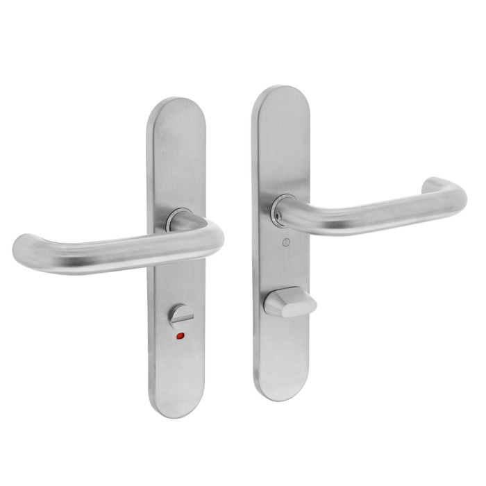 Intersteel Deurkruk Rond op schild toilet-/badkamersluiting 63 mm rvs geborsteld main product photo