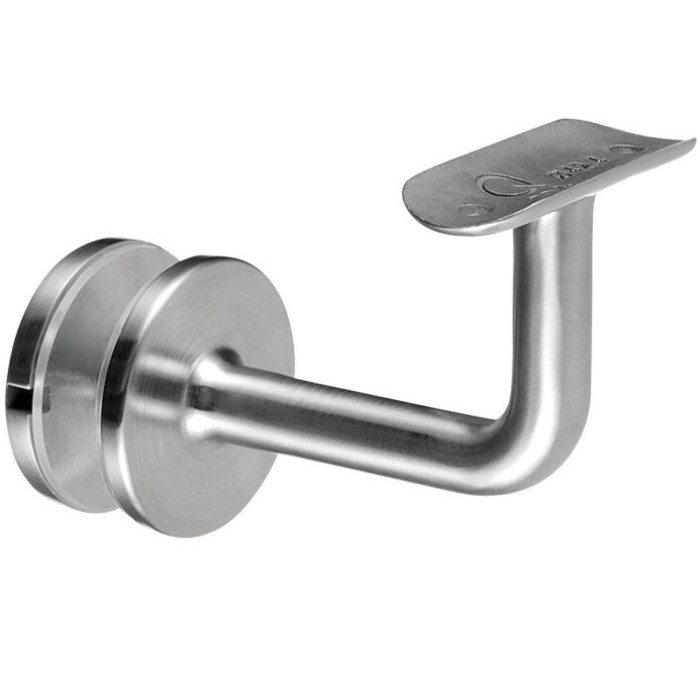 Leuninghouder voor glasmontage Ø 33,7 mm RVS-304 mat geslepen model 0117 main product photo