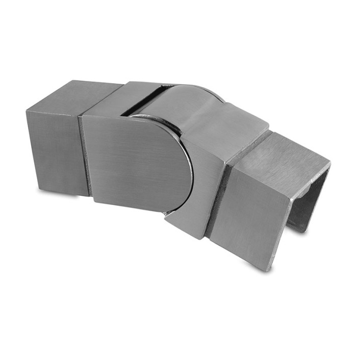 Hoekverbinder variabel (25°-55°) omlaag 40 x 40 mm verstelbaar RVS-316 mat geslepen model 6342 main product photo