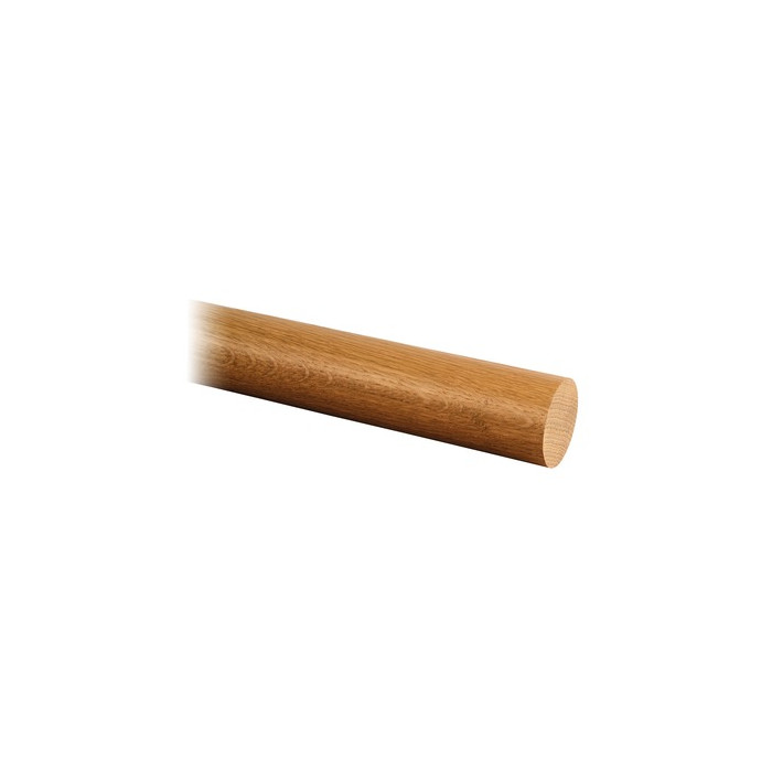 Houten handrailing 42 mm, lengte 2500 mm, model 8925, eikenhout (gelakt) main product photo