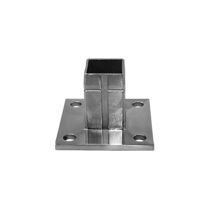 Bodemplaat 85 x 85 x 6,0 mm buis 40 x 40 mm RVS-304 mat geslepen main product photo