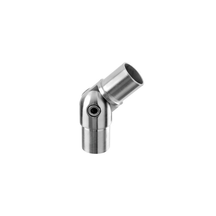 Hoekverbinder 0 tot 90 graden voor buis 42,4 x 2,0 mm verstelbaar RVS-304 mat geslepen model 0302 main product photo