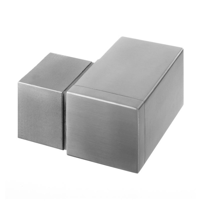 Muurflens 90 graden voor U-profielbuis 40 x 40 mm vast RVS-316 mat geslepen model 6508 main product photo