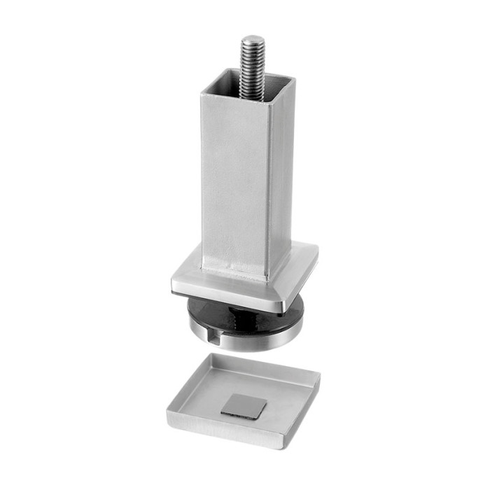 Trapflens voor lijmverbinding 40 x 40 mm 100 mm RVS-304 mat geslepen model 4546 main product photo