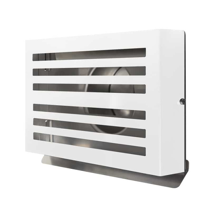 Design gevelkap met terugslagklep PREMIUM LINE BETA Ø 125 mm RVS wit gecoat main product photo