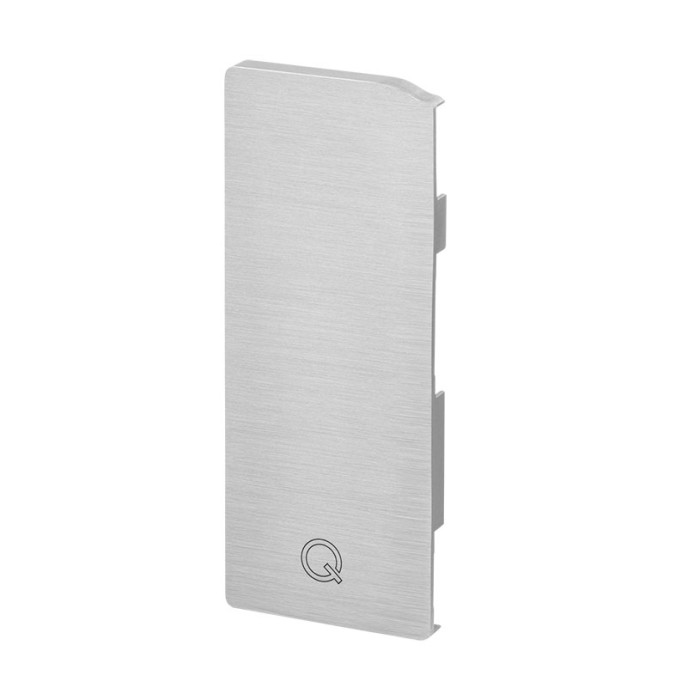 Eindkap Easy Glass Slim zijmontage rechts 129 x 52 mm model 8034 aluminium (geanodiseerd) main product photo