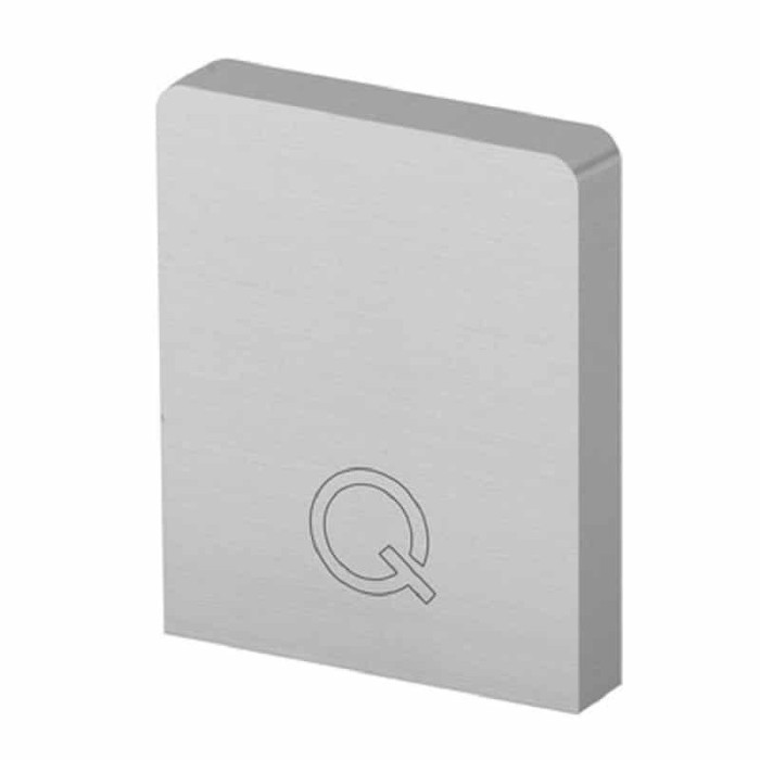 Easy Glass Hybrid Eindkap hoogte 45 mm montagezijde links en rechts model 6912 aluminium zilver mat main product photo