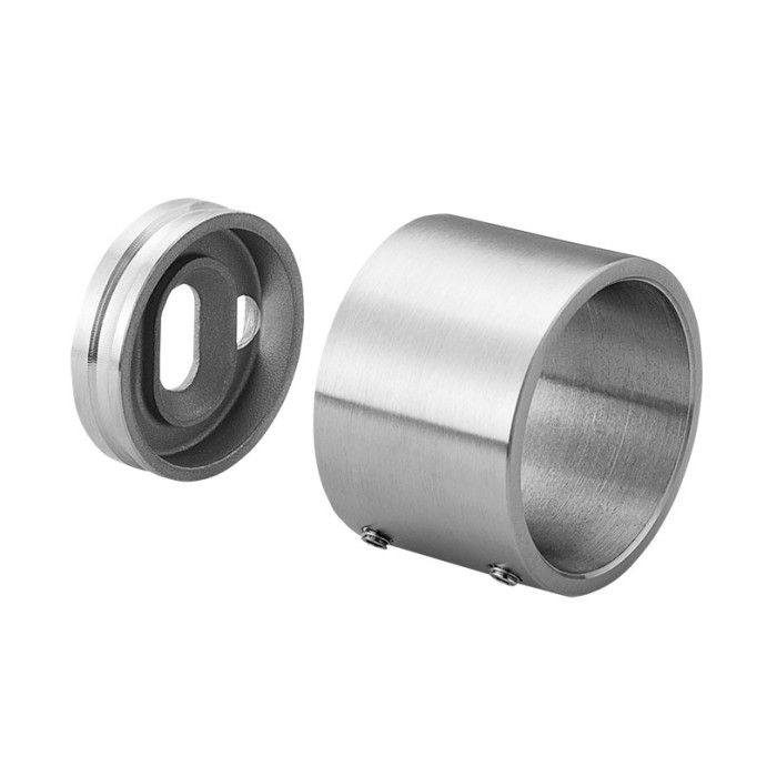 Muurflens met blinde bevestiging voor buis 48,3 mm vast RVS-316 mat geslepen model 0504 main product photo
