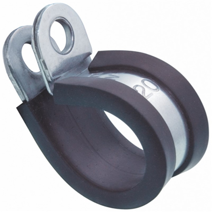 Bevestigingsklem DIN 3016 met rubberen inleg 28 mm RVS-304 main product photo