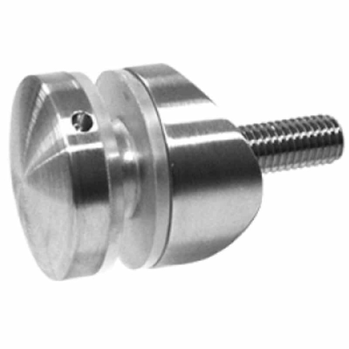 Glasadapter bol met afstandsschijf Ø 30 mm buis Ø 33,7 mm RVS-304 mat geslepen main product photo