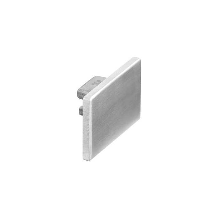 Vlakke eindkap voor u-profielbuis 65 x 40 mm, Easy Hit, model 6734, aluminium, mat zilver effect main product photo