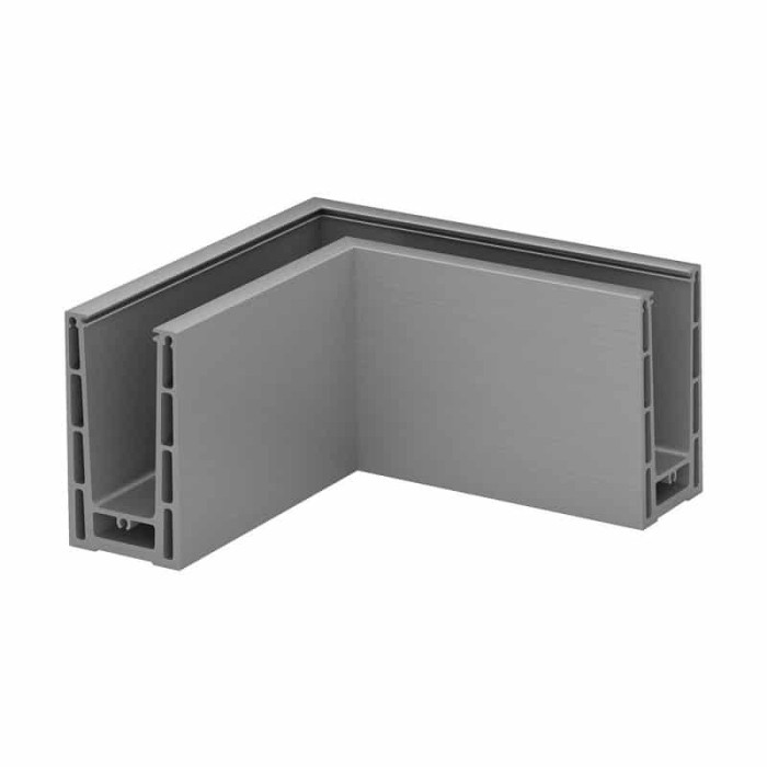 Hoekbevestiging Easy Glass Prime, topmontage, model 8411, aluminium (geanodiseerd) main product photo