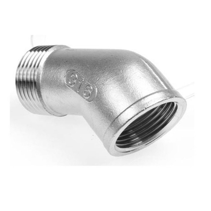 Knie bi-bu 45 BSP, 1/2 inch RVS-316 (A4) main product photo