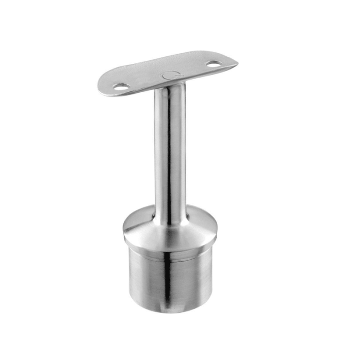 Railingsteun 42,4 x 2,6 mm voor ligger 42,4 mm RVS-316 mat geslepen model 0712 main product photo