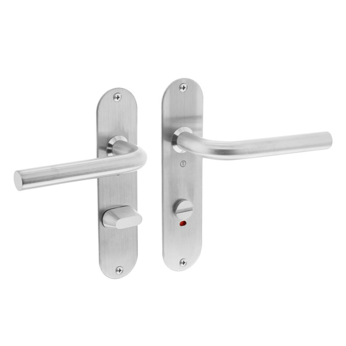 Intersteel Deurkruk Recht16 mm slank op schild toilet-/badkamersluiting 63 mm rvs geborsteld main product photo
