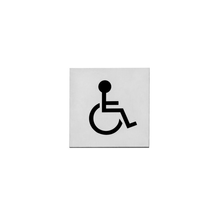 Intersteel Pictogram toilet mindervalide zelfklevend rvs geborsteld main product photo