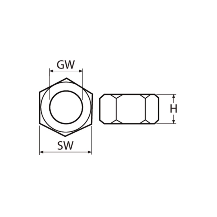 Moer wantspanner linkse draad M5 RVS-316 main product photo