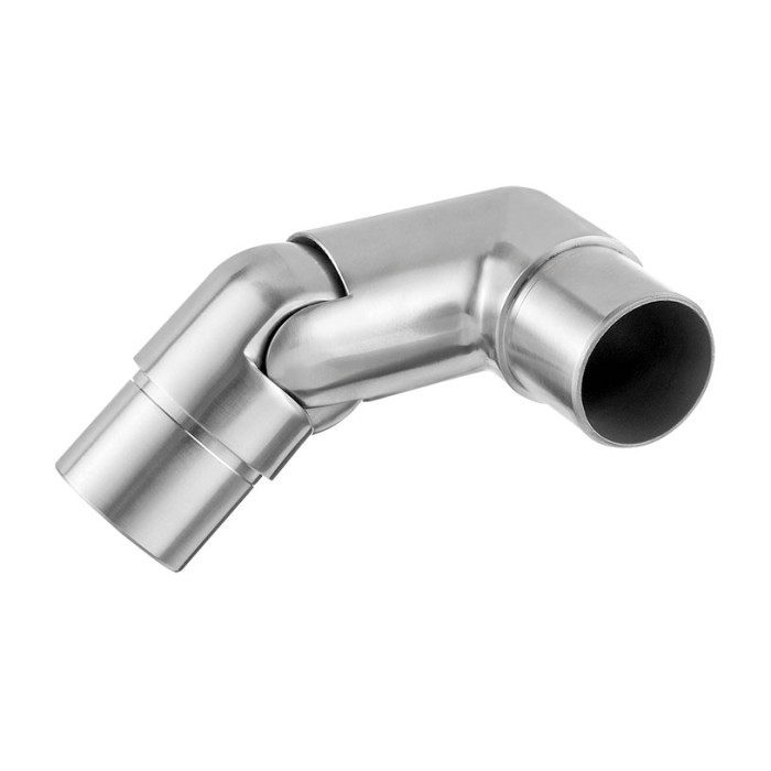 Hoekverbinder 0 tot 70 graden voor buis 42,4 x 2,0 mm verstelbaar RVS-304 mat geslepen model 0317 main product photo