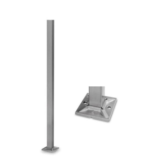 Baluster Square Line 40 x 40 x 2 mm 970 mm RVS-316 mat geslepen model 4913 main product photo