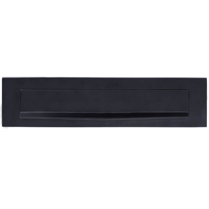 Buitenbriefplaat BASICS LB535 massief mat zwart RVS-304 main product photo