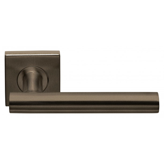 Deurkruk paar BASICS LB7-19BSQR53G deurkruk geveerd op vierkant rozet brons main product photo