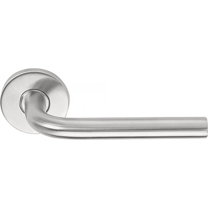 Deurkruk paar BASICS LB3-16 deurkruk geveerd op rozet mat RVS main product photo