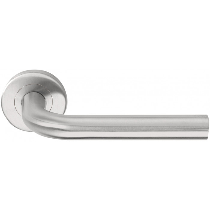 Deurkruk paar BASICS LB3L-19 deurkruk EN1906 klasse 3 geveerd op rozet mat RVS main product photo