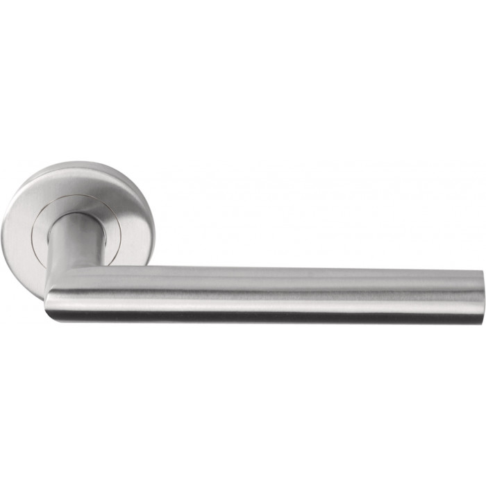 Deurkruk paar BASICS LB2L-19 deurkruk EN1906 klasse 3 geveerd op rozet mat RVS main product photo