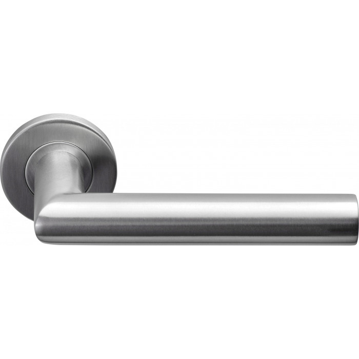 Deurkruk paar BASICS LB2L-22 deurkruk EN1906 klasse 3 geveerd op rozet mat RVS main product photo