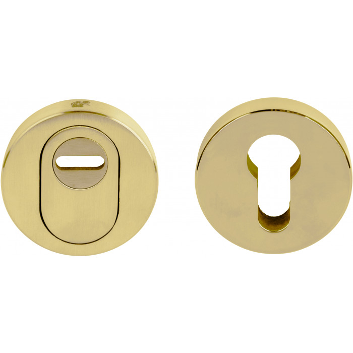 Massieve veiligheidscilinderrozet met kerntrekbeveiliging BASICS LBVEIL-KT SKG*** messing ongelakt main product photo