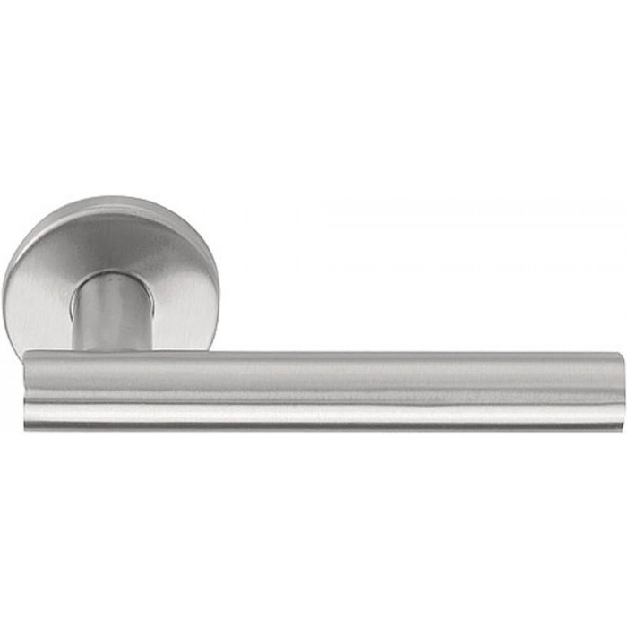 Deurkruk paar BASICS LB7-19 deurkruk EN1906 klasse 3 geveerd op rozet mat RVS main product photo