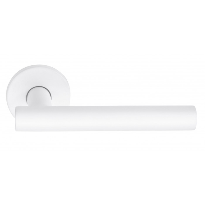 Deurkruk paar BASICS LB7-19 deurkruk EN1906 klasse 3 geveerd op rozet wit RVS-304 main product photo